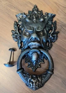 Man Door Knocker  Cast Iron 14 Inch  Conversational Unique - Picture 1 of 3