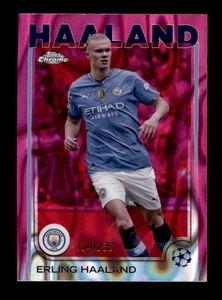 ERLING HAALAND 2024/25 TOPPS CHROME CHAMPIONS #9 PINK LAVA #134/250 BF9354 - Picture 1 of 1