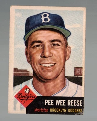 Pee Wee Reese 1953 Topps #76    Read Description - Image 1 of 2