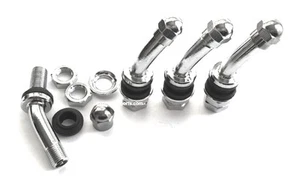 5 PIECE 30 DEGREE ANGLE METAL/CHROME TIRE VALVE STEMS HIGH PRESSURE BOLT IN #506 - Picture 1 of 4