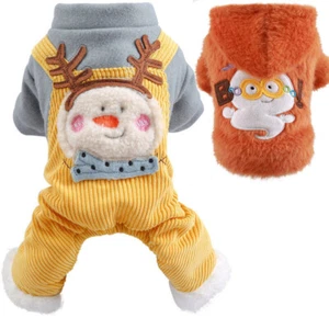Pet Dog Winter Clothes Puppy Cat Doggie Warm Jumpsuit Small Medium Dogs Apparel - Picture 1 of 14