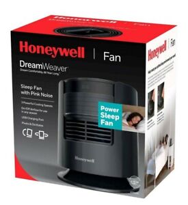 Honeywell Dreamweaver Sleep Black – Personal Fan with Pink Noise – USB Chargi...