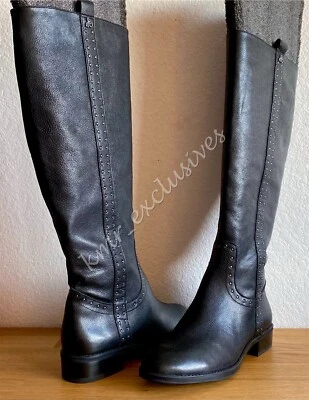 NEW Sam Edelman “Prina” Studded Leather Riding Boots Black Size: 6.5 M MSRP:$150 - Image 1 of 4