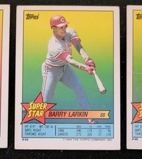 1989 O-Pee-Chee Sticker Backs #44 Barry Larkin Reds #66 Kirk Gibson Dodgers
