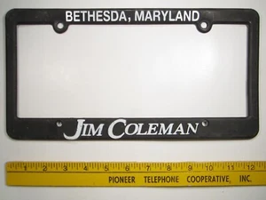 DEALER License Plate Frame JIM COLEMAN Bethesda MD Z251A7 - Picture 1 of 1