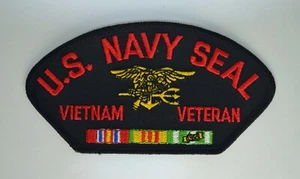 U.S. NAVY SEAL VIETNAM VETERAN Iron/Sew on Patch HAT, JACKET VEST - Picture 1 of 1