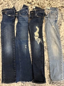 Abercrombie & Fitch Girls Jeans Skinny Flared Lot, Size 8 - Picture 1 of 9