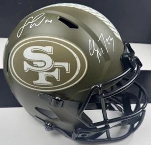 MCCAFFREY/WARNER/BOSA 3X-SIGNED AUTO FULL SIZE SAN FRANCISCO 49ERS HELMET BAS - Picture 1 of 13