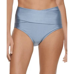 Calvin Klein EARL BLUE SHIMMER Cintura Alta Cruzado Bikini Parte Inferior de Natación, EE. UU. Pequeño - Imagen 1 de 9