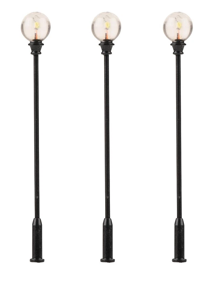 Faller HO 180104 LED-Parklaternen Kugel-Aufsatzleuchte 3 Stück  NEU OVP - Bild 1 von 1