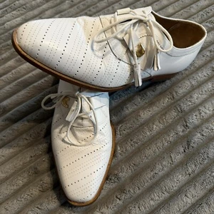 Giorgio Brutini Ivory Leather Square Toe Dress Shoe Size W 8 D/ M 6.5 Nordstrom - Bild 1 von 13