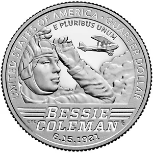 2023 S Clad Proof Bessie Coleman American Women Quarter ☆☆ Great For Sets - Picture 1 of 2
