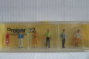 Preiser Nr. 22 6 wartende Reisende handbemalt Color 2 H0 NEU OVP 1:90 - Picture 1 of 2