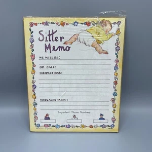 Vintage Baby Sitter Memo Board Wipe Off Reusable Message Board - Picture 1 of 8