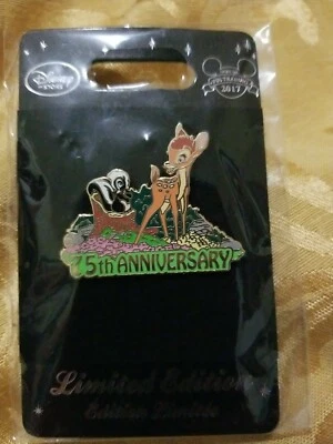 Disney Store Bambi 75th Anniversary Pin Flower LE800 2017 - Image 1 of 2