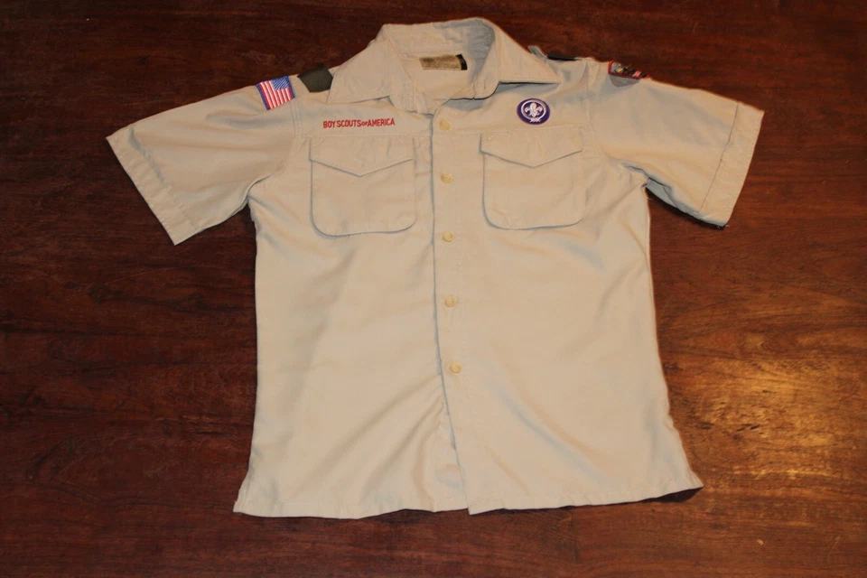 Camisa juvenil Boy Scouts of America BSA juvenil grande bronzeada ventilada microfibra colada - Imagem 1 de 4