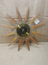 Sears Retro-Mid Century Modern- Atomic Style Wall Clock Works Great Very Cool
