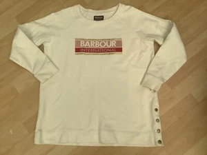 Barbour International Hurricane Overlayer weißes Sweatshirt. Größe 16 . - Bild 1 von 1