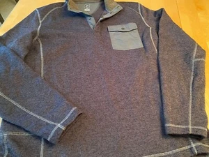 REI BROWN FLEECE SNAP PULLOVER BROWN MEN’S SZ L - Picture 1 of 6