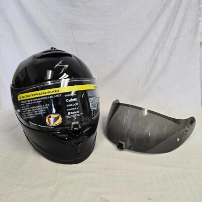 Scorpion EXO R1 Air Full Face Motorcycle Helmet Gloss Black Large *DISPLAY* - Image 1 of 4