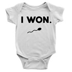 I Won Babygrow Funny Sports Joke Body Suit Present Gift New Born Baby
