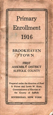 1916 Brookhaven New York Primary Enrollment Book Vintage - Bild 1 von 3