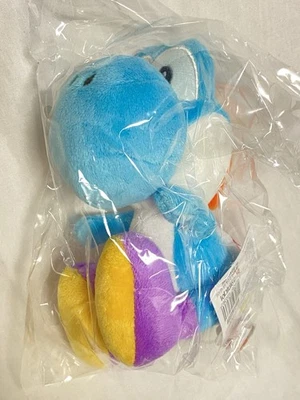 Brinquedo de pelúcia KPS Sanei Mario Yoshi’s Island DS 5” azul céu claro Yoshi 2009 - Imagem 1 de 3