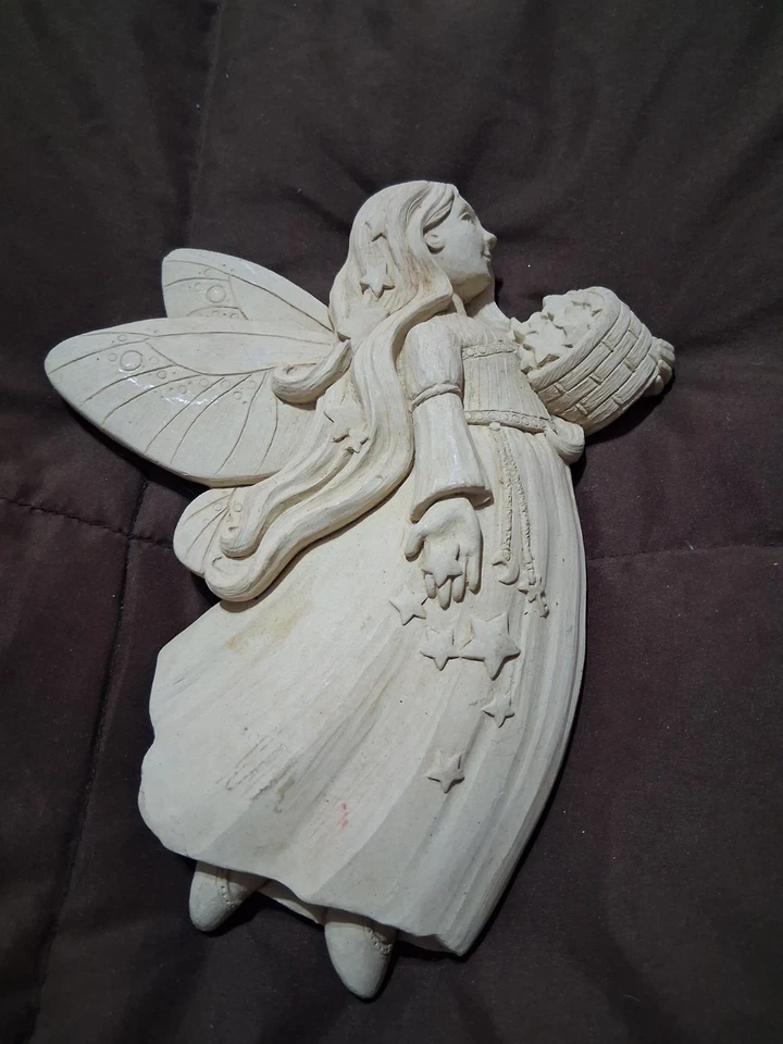 Carruth Studio Fairy Angel with Stars Cast Stone Wall Sculpture Garden Plaque - Image 1 of 3