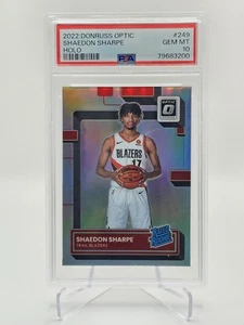 2022-23 Donruss Optic Holo #249 Shaedon Sharpe RR RC PSA GEM MT 10 (B) - Bild 1 von 2