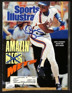 Darryl Strawberry NY Mets Signed 1990 Sports Illustrated w/Label JSA 197872 - Picture 1 of 2