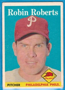 1958 Topps - Robin Roberts #90 - Philadelphia Phillies - Picture 1 of 2