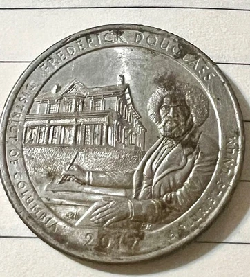 2017 P Frederick Douglas Quarter - Clad Error patina spots strikes - Image 1 of 4