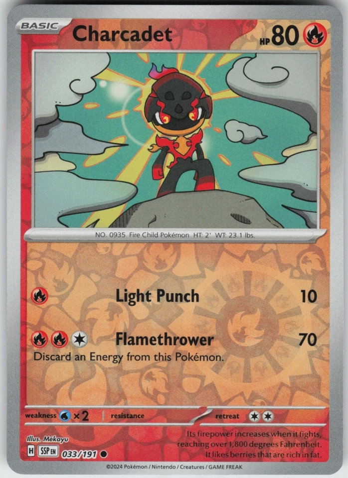 PO-01 Reverse Holo Charcadet 033/191 Common SV08: Surging Sparks - Image 1 of 1