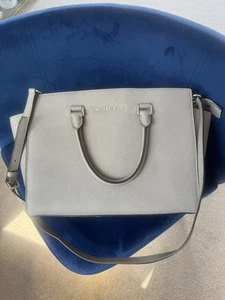MICHAEL KORS Large Selma Zip Top Women's Satchel Shoulder Bag Grey  - Picture 1 of 4