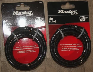 (2) Master Lock (4 Fuß) Voreingestelltes 48 Zoll Zahlen-Kabelschloss BRANDNEU - MENGE 2 - Bild 1 von 4