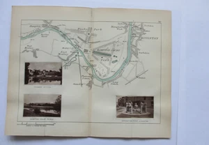 Mapa de burla del Támesis, alrededor de Hampton Court, Kingston - Imagen 1 de 2