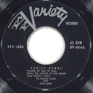 THE PETERSON FAMILY CHOIR Family Hymns VARIETY EPV-6014 VG 45 RPM Gospel 7" Folk - Picture 1 of 4