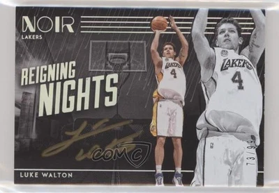 2019-20 Panini Noir Reigning Nights Signatures /99 Luke Walton #RN-LWL Auto - Image 1 of 2