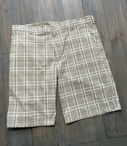 Nike Golf Tour Performance Dri Fit karierte hellbraune Herrenshorts Größe 36 - Bild 1 von 15