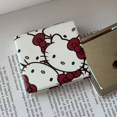 SANRIO MIRROR PORTABLE SMALL MIRROR HELLO KITTY CINNAMOROLL MELODY FOLDING I Z10 - Image 1 of 4