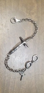 Vintage Silpada .925 Sterling Silver Bracelet "In Good Faith" Organic Cross NICE - Picture 1 of 24