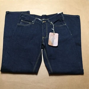 Men’s 29x32 Carhartt Dark Blue Jeans Relaxed Fit Straight Leg New With Tag AR283 - Picture 1 of 9