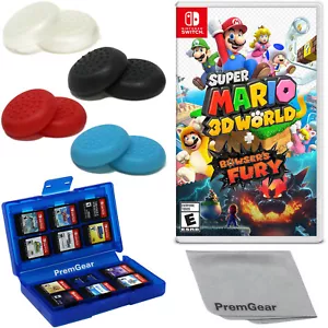 Super Mario 3D World + Bowser's Fury for Nintendo Switch & Game Holder, Cloth - Picture 1 of 8