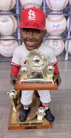 Ozzie Smith Signed St. Louis Cardinals ‘02 FOCO 10” Bobblehead FANATICS MLB HOLO Cover