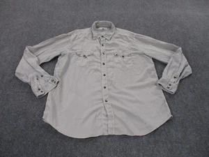 Ryan Michael Shirt Adult XL Gray Silk Western Pearl Snap Cowboy Rodeo Loose Mens - Picture 1 of 13