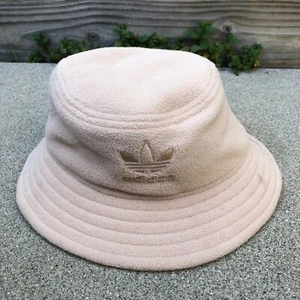 ADIDAS Originals Fleece Bucket Hat Kids Youth Beige Fuzzy Cap One Size - Picture 1 of 7