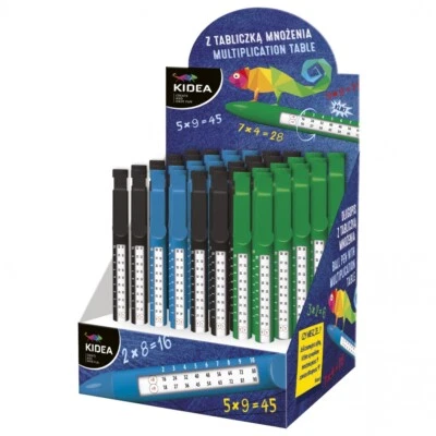 5901130090167 Długopis automatyczny z tabliczką mnożenia op.40 szt. DERFORM DTMK