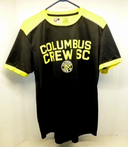Columbus Crew Shirt Mens Black Yellow Short Sleeve MLS Soccer SZ MED  VGC Cover