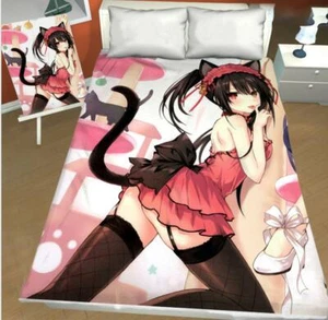 DATE A LIVE Kurumi Tokisaki Anime bettlaken betttücher Sheet Bedsheet Polyester - Picture 1 of 2