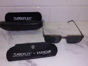 Easy Clip CC 833 53 18/140 20 Magnetic Clip On Half Rim Eyeglass FRAMES & Case - Picture 1 of 7